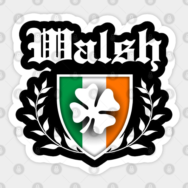 Walsh Shamrock Crest Sticker by robotface